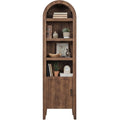 72\" Tall Narrow Arched Pantry Cabinet w/ Door 4-Tier Storage Cabinet