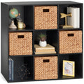 9-Cube Bookshelf Storage Display w/ 3 Removable Panels Customizable Design
