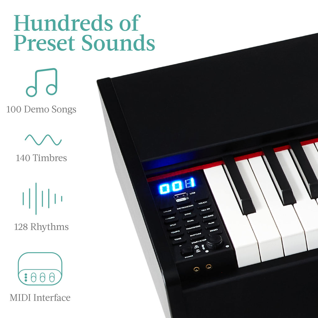 88-Key Weighted Full Size Digital Piano Set w/ U-Stand 3 Sustain Pedal Unit