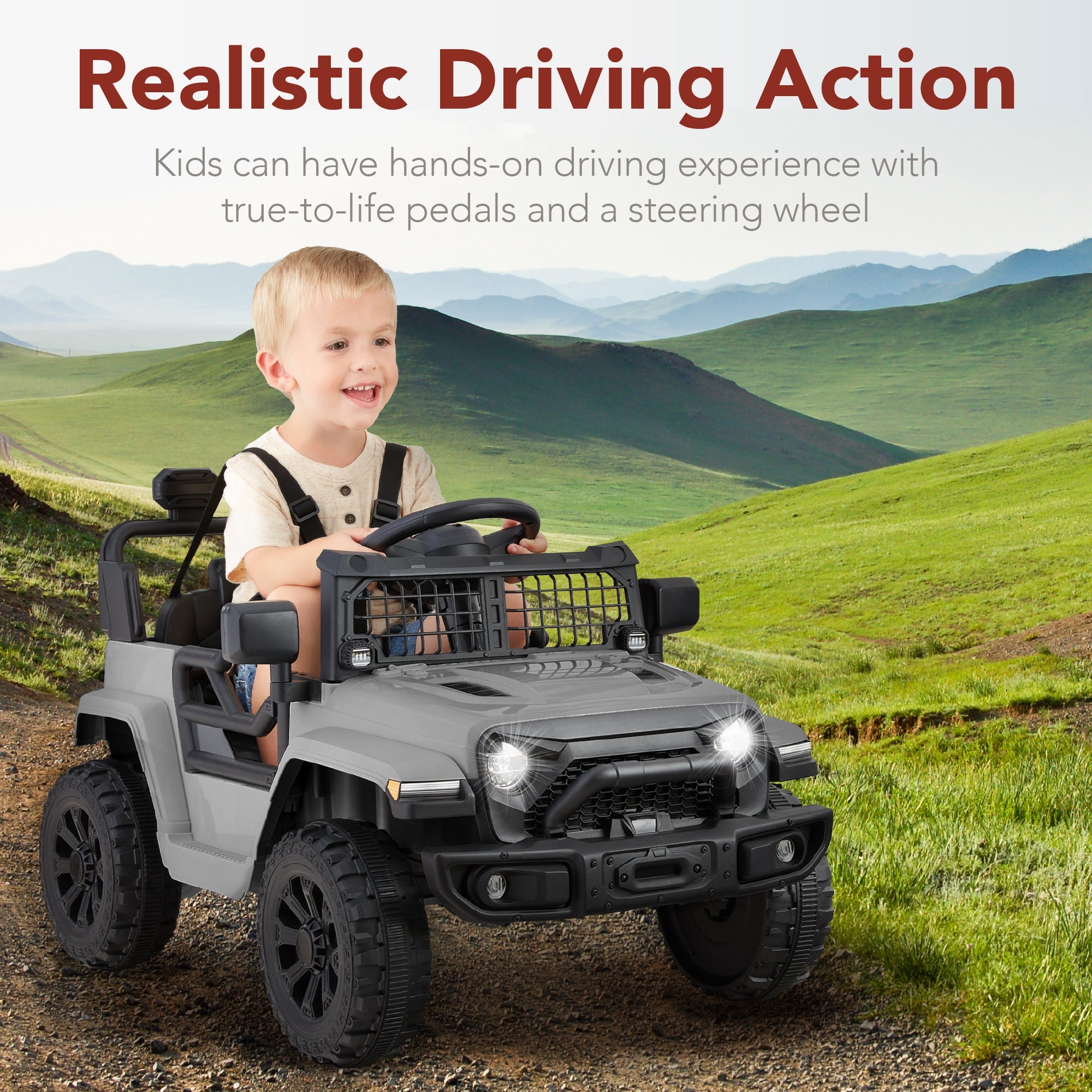 6V Kids Ride-On Truck Car w/ Parent Remote Control 4-Wheel Suspension