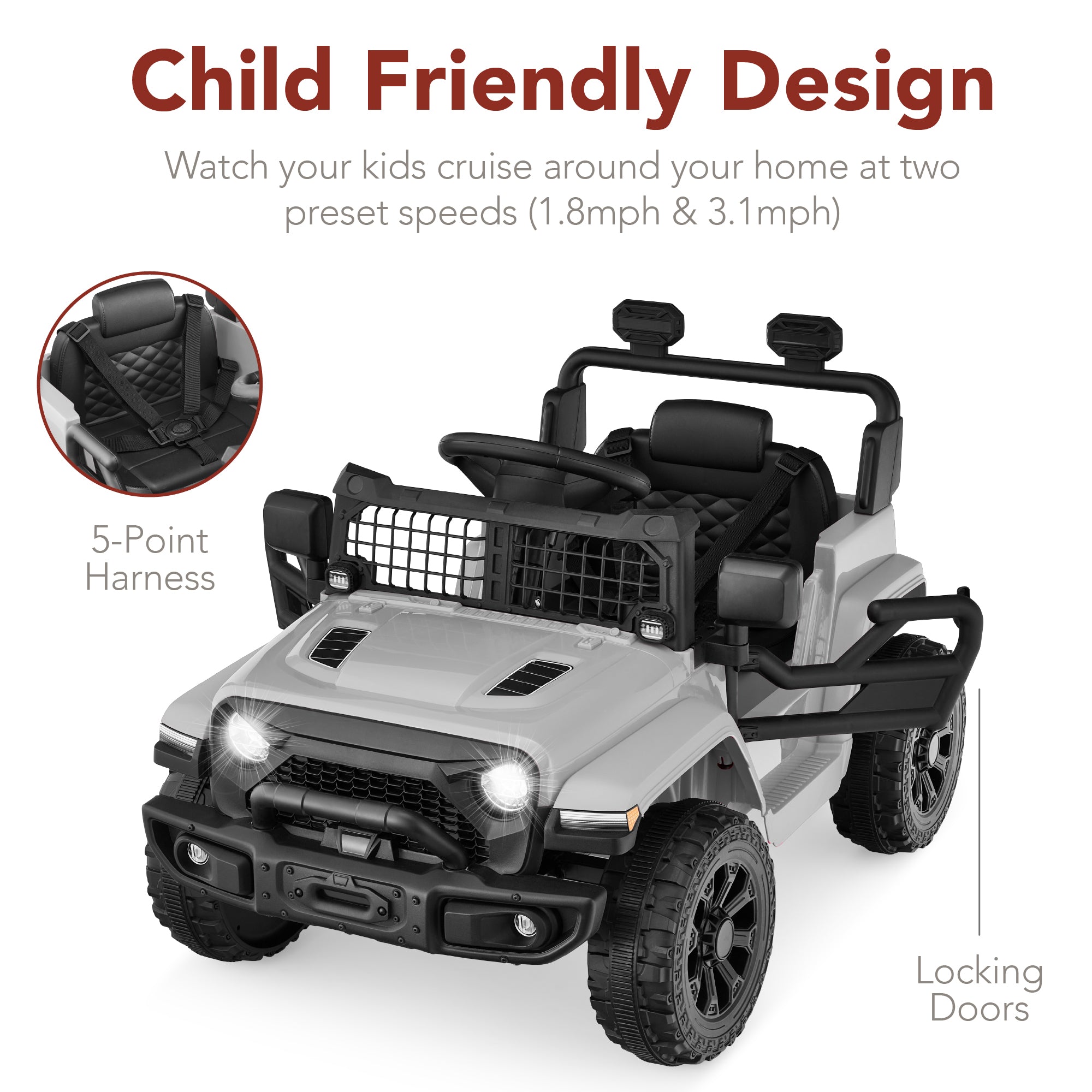 6V Kids Ride-On Truck Car w/ Parent Remote Control 4-Wheel Suspension