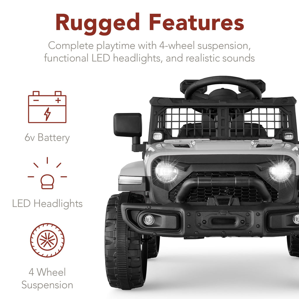 6V Kids Ride-On Truck Car w/ Parent Remote Control 4-Wheel Suspension