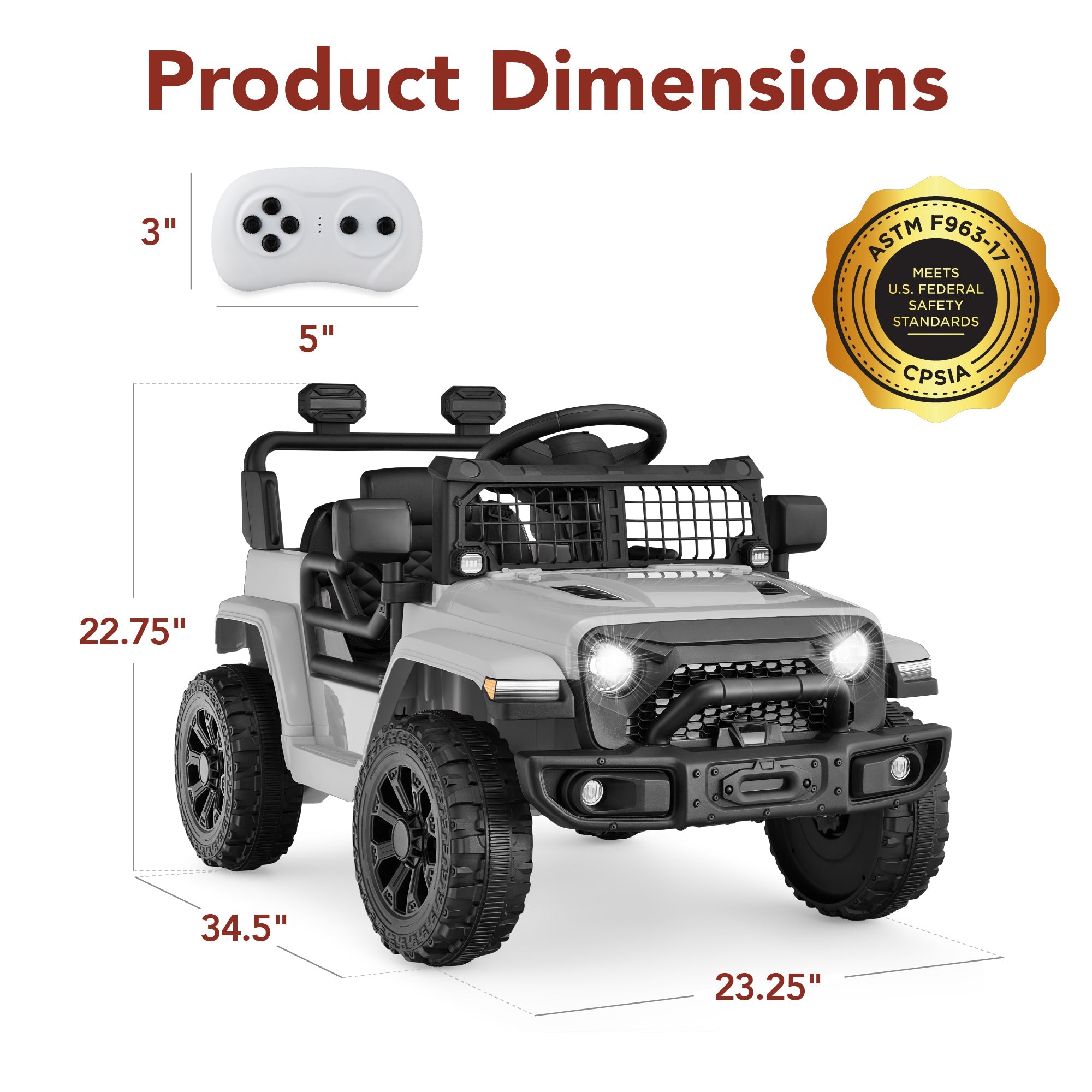 6V Kids Ride-On Truck Car w/ Parent Remote Control 4-Wheel Suspension