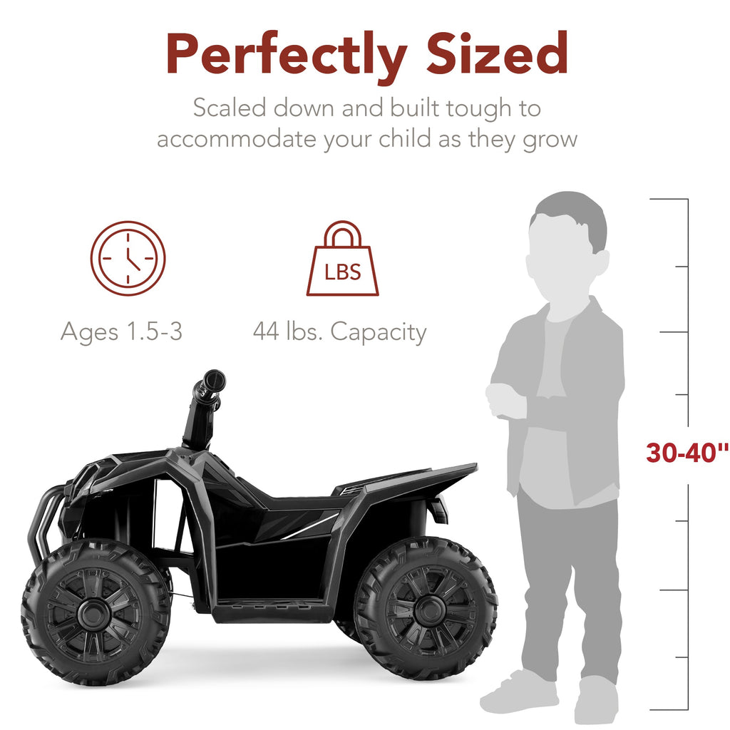 6V Kids Ride-On 4-Wheeler Quad ATV Car w/ 1.8mph Max Speed Treaded Tires