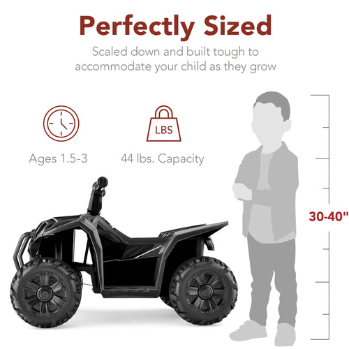 6V Kids Ride-On 4-Wheeler Quad ATV Car w/ 1.8mph Max Speed Treaded Tires