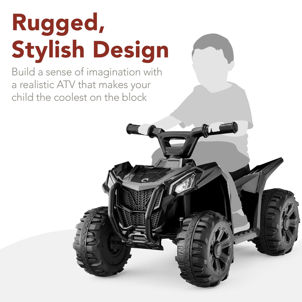 6V Kids Ride-On 4-Wheeler Quad ATV Car w/ 1.8mph Max Speed Treaded Tires