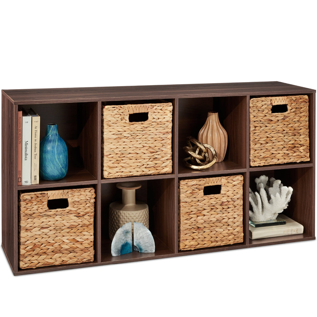 8-Cube Bookshelf 11in Storage Display w/ Removable Panels Customizable