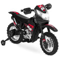6V Kids Electric Ride-On Motorcycle Toy w/ Training Wheels Lights Music
