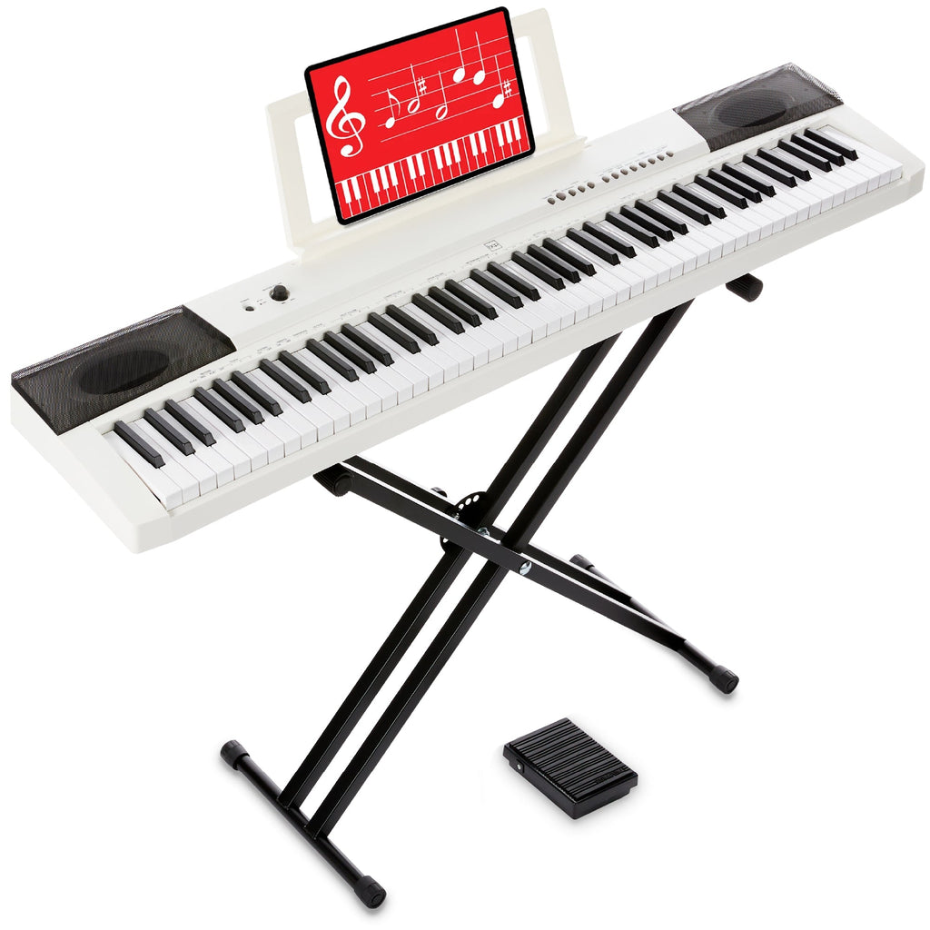 88-Key Digital Piano Set w/ Semi-Weighted Keys Stand Sustain Pedal