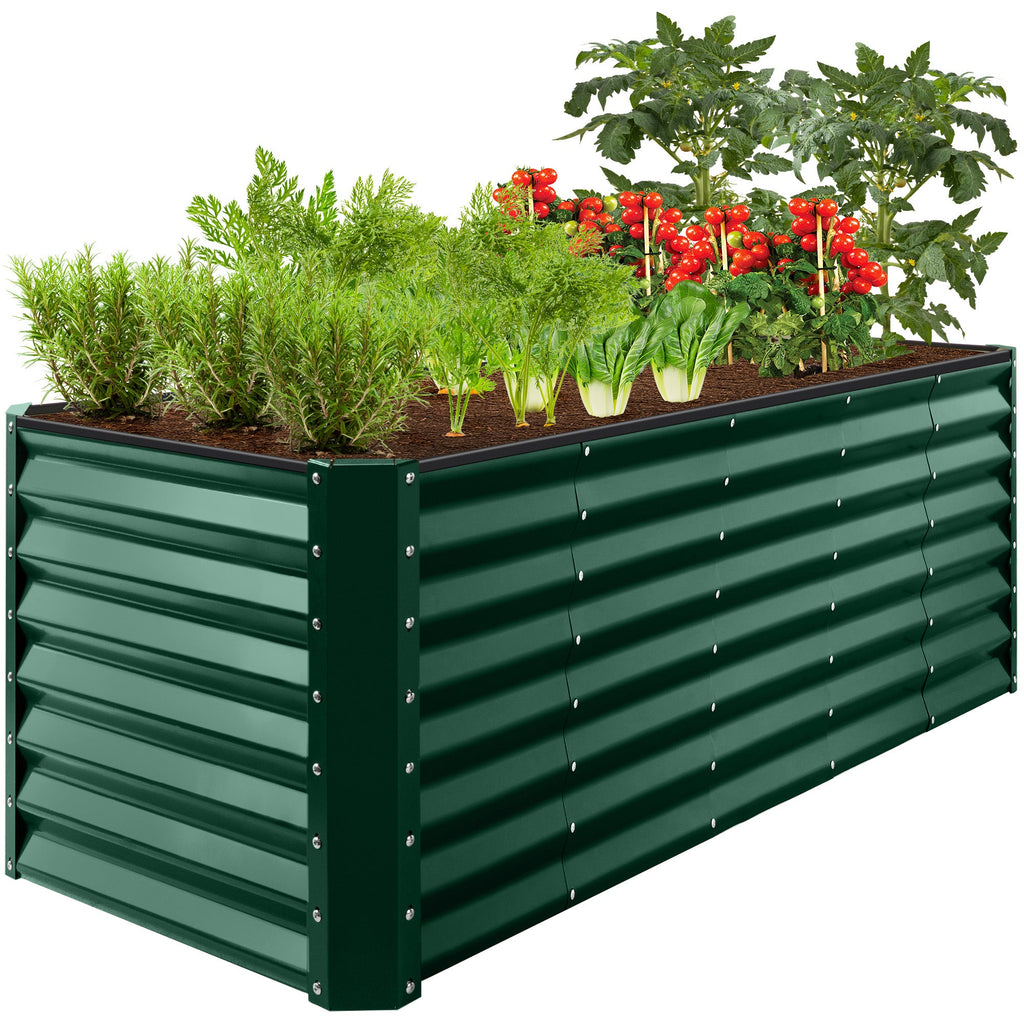 8x2x2FT Steel Planting Box for Backyard Flowers Herbs & Vegetables