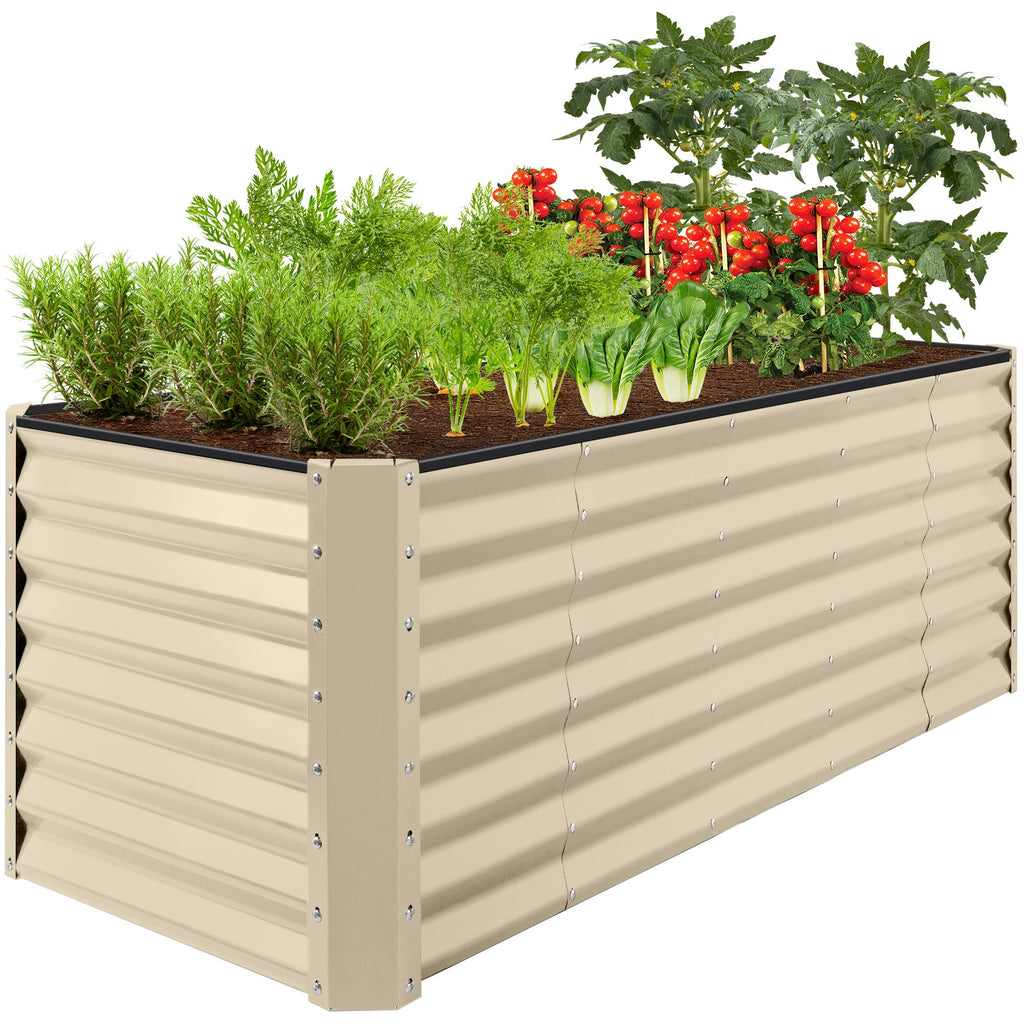 8x2x2FT Steel Planting Box for Backyard Flowers Herbs & Vegetables