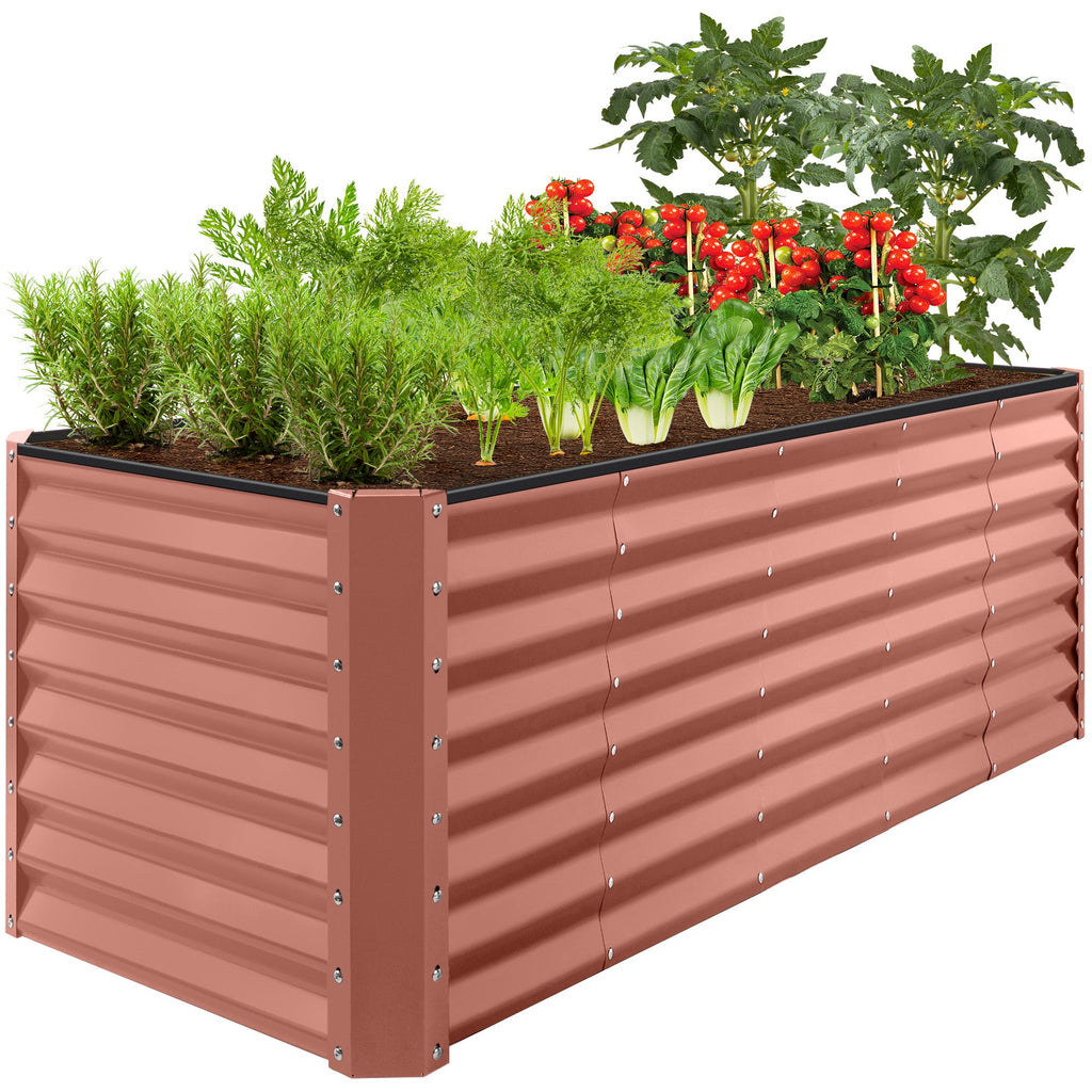 8x2x2FT Steel Planting Box for Backyard Flowers Herbs & Vegetables
