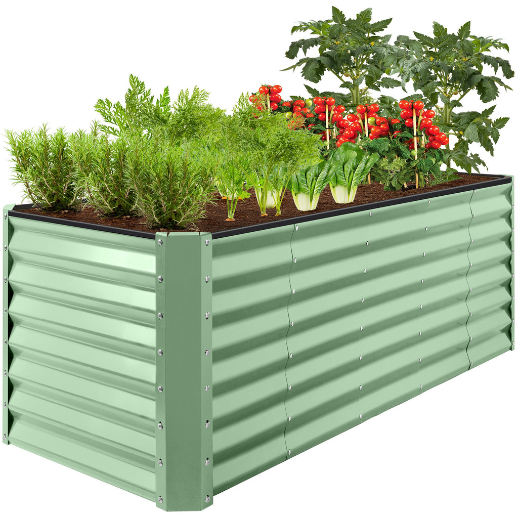 8x2x2FT Steel Planting Box for Backyard Flowers Herbs & Vegetables
