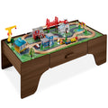 70-Piece Train Table Large Multipurpose Playset w/ Reversible Table Top