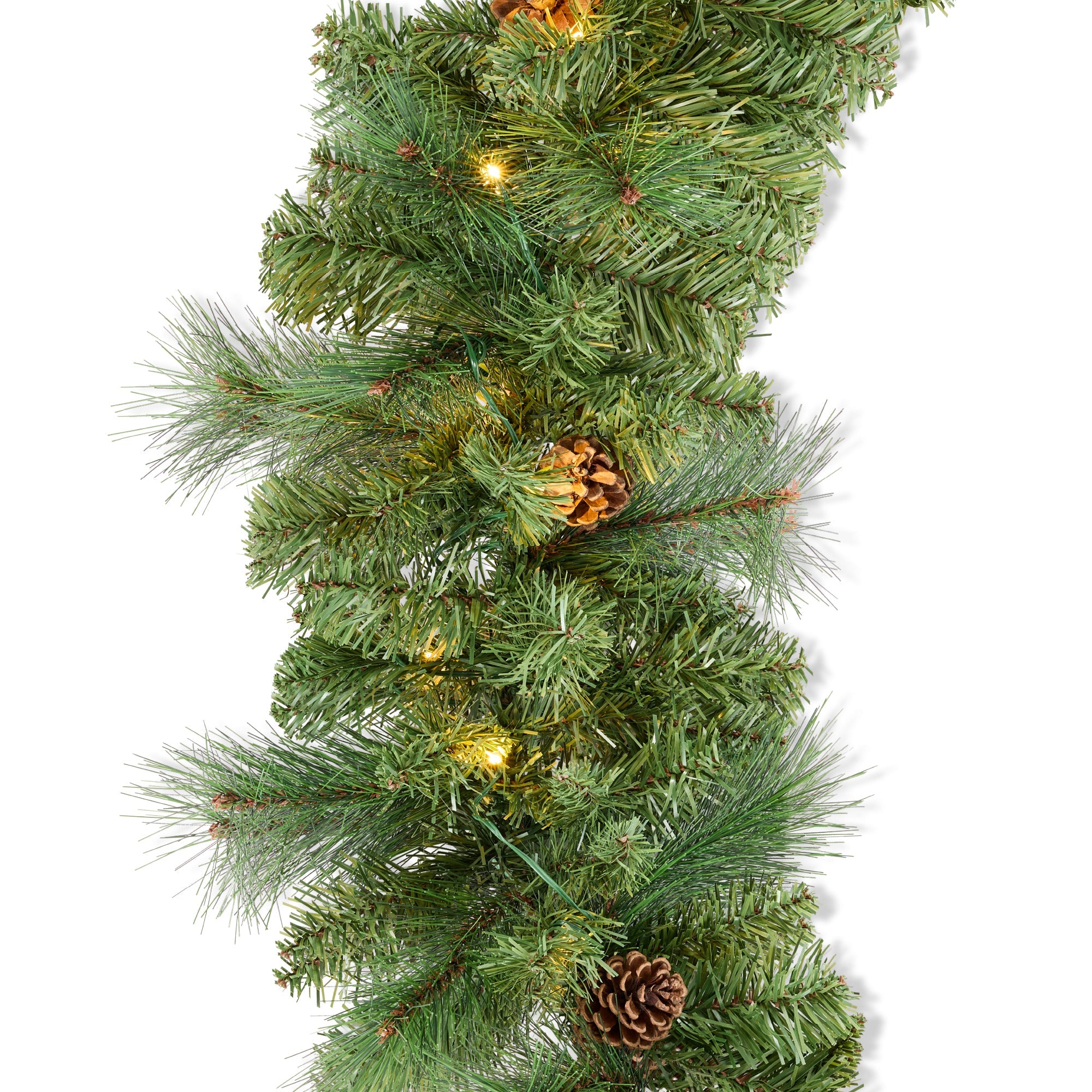 9Ft Pre-Lit Christmas Garland W/ 2-In-1 Led Lights