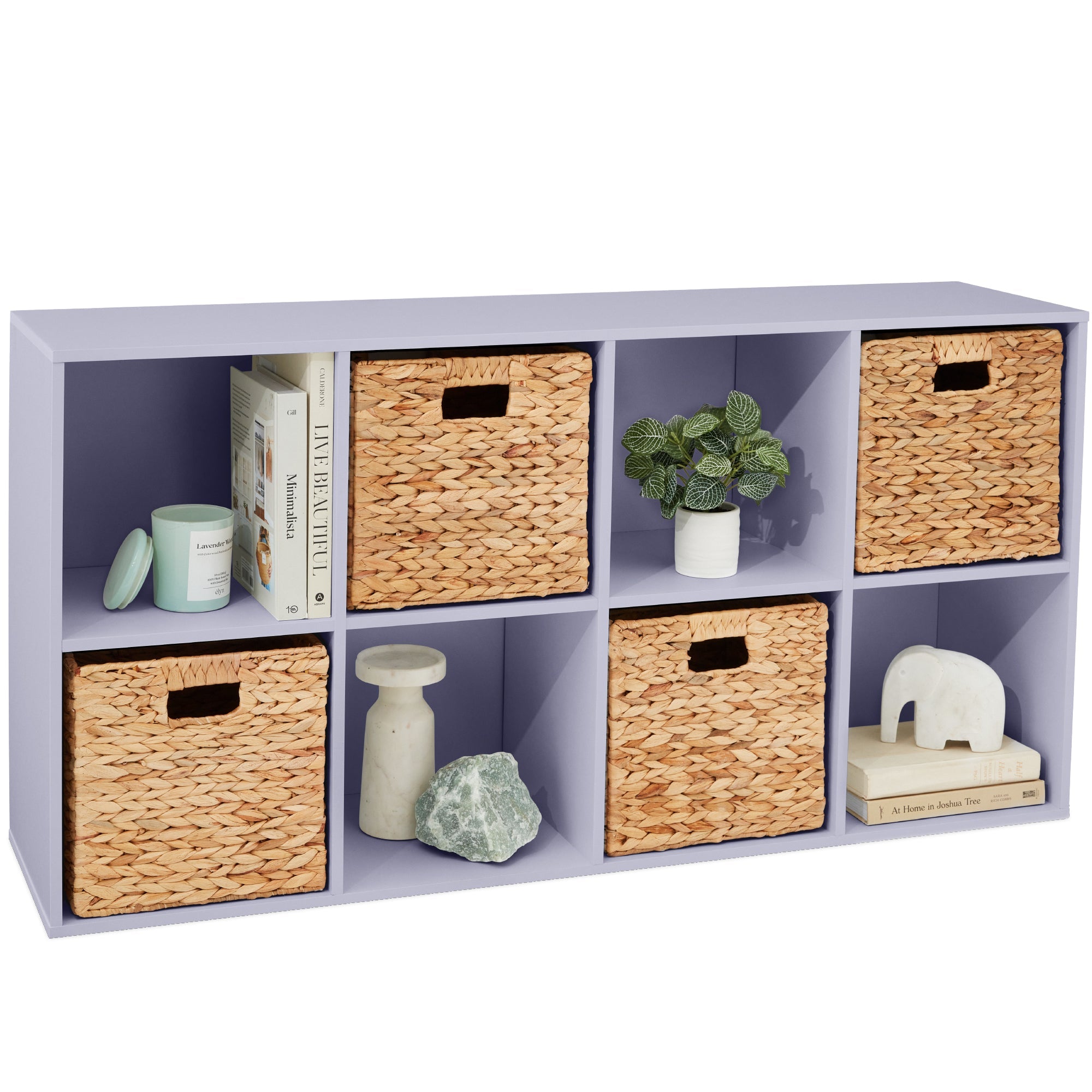 8-Cube Bookshelf 11in Storage Display w/ Removable Panels Customizable
