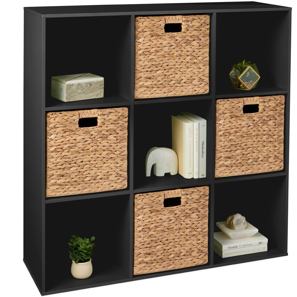9-Cube Bookshelf 13.5in Storage Display w/ Removable Panels Customizable