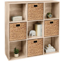 9-Cube Bookshelf 13.5in Storage Display w/ Removable Panels Customizable