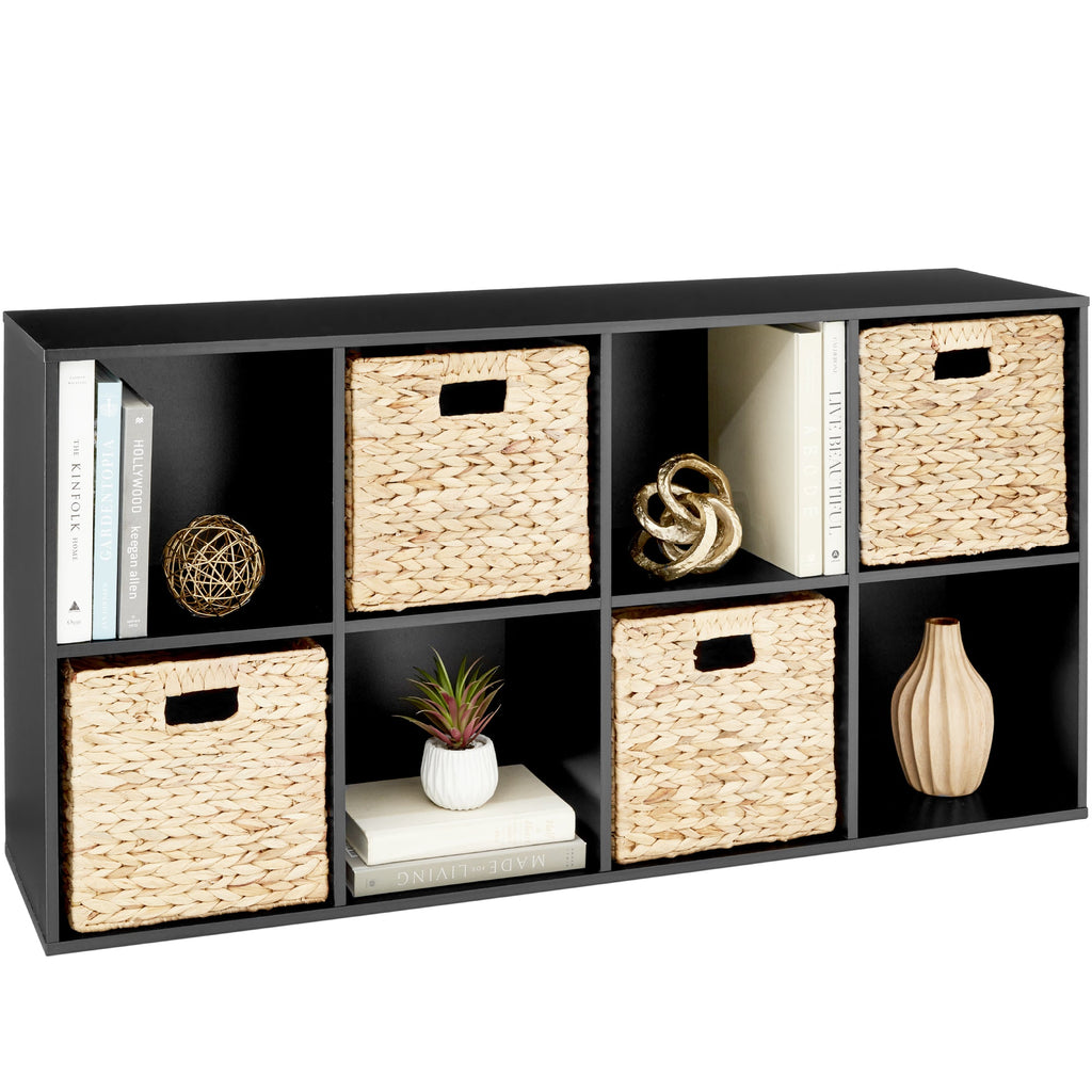 8-Cube Bookshelf 13.5in Storage Display w/ Removable Panels Customizable