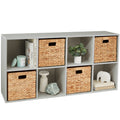 8-Cube Bookshelf 13.5in Storage Display w/ Removable Panels Customizable