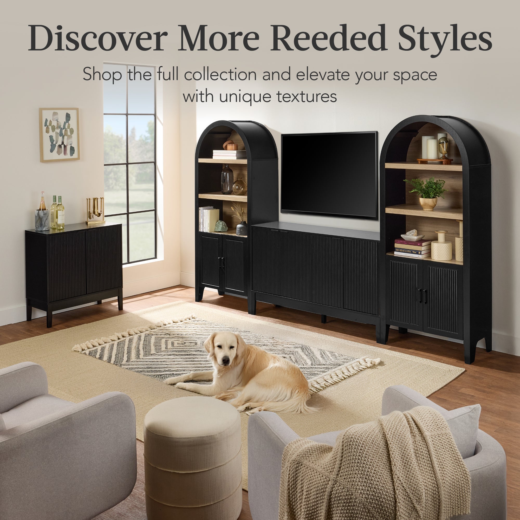 72\" Tall Arched Pantry Cabinet w/ Doors 5-Tier Storage Cabinet w/ Shelves